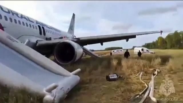 Un Airbus pieno di persone ha effettuato un atterraggio di emergenza nel grano vicino a Novosibirsk